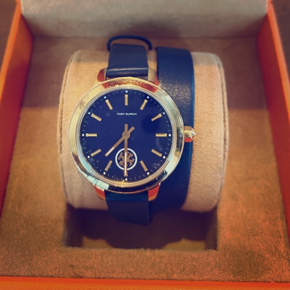 Tory Burch Leather Wrap Watch - Picture 1 of 5